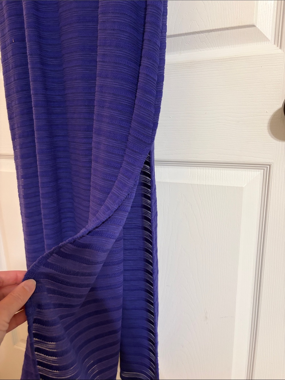 Lilly Pulitzer Ramsey Grape Purple Illusion Stripe Maxi Dress - Size L - Picture 5 of 10